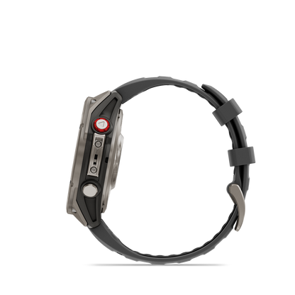 Garmin Fenix 8 Pro, 51 mm, AMOLED, Sapphire, Titanium with Graphite/Black Silicone Band (010-03199-10) by Garmin