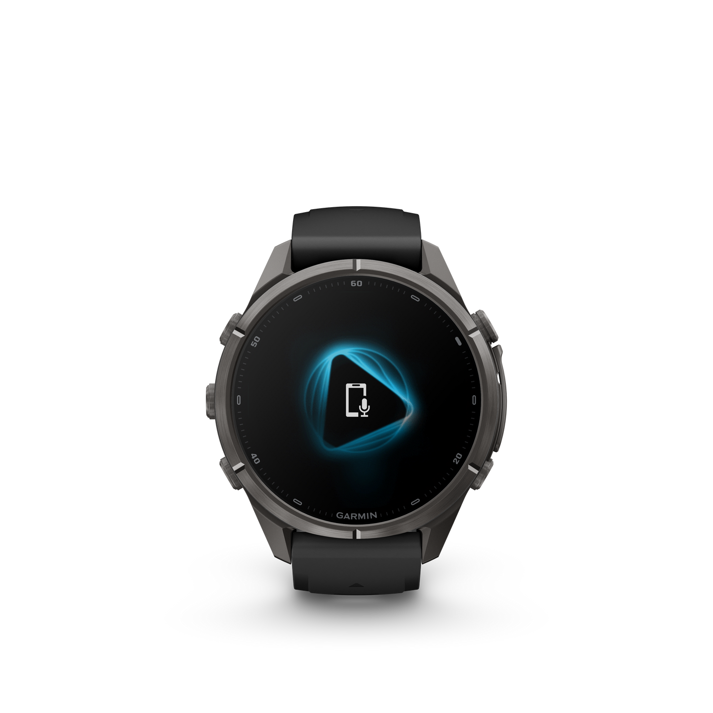 Garmin Fenix 9 Pro AMOLED, (43mm), DLC Titanium w/ Black and Gray Silicone Band (010-04335-15)