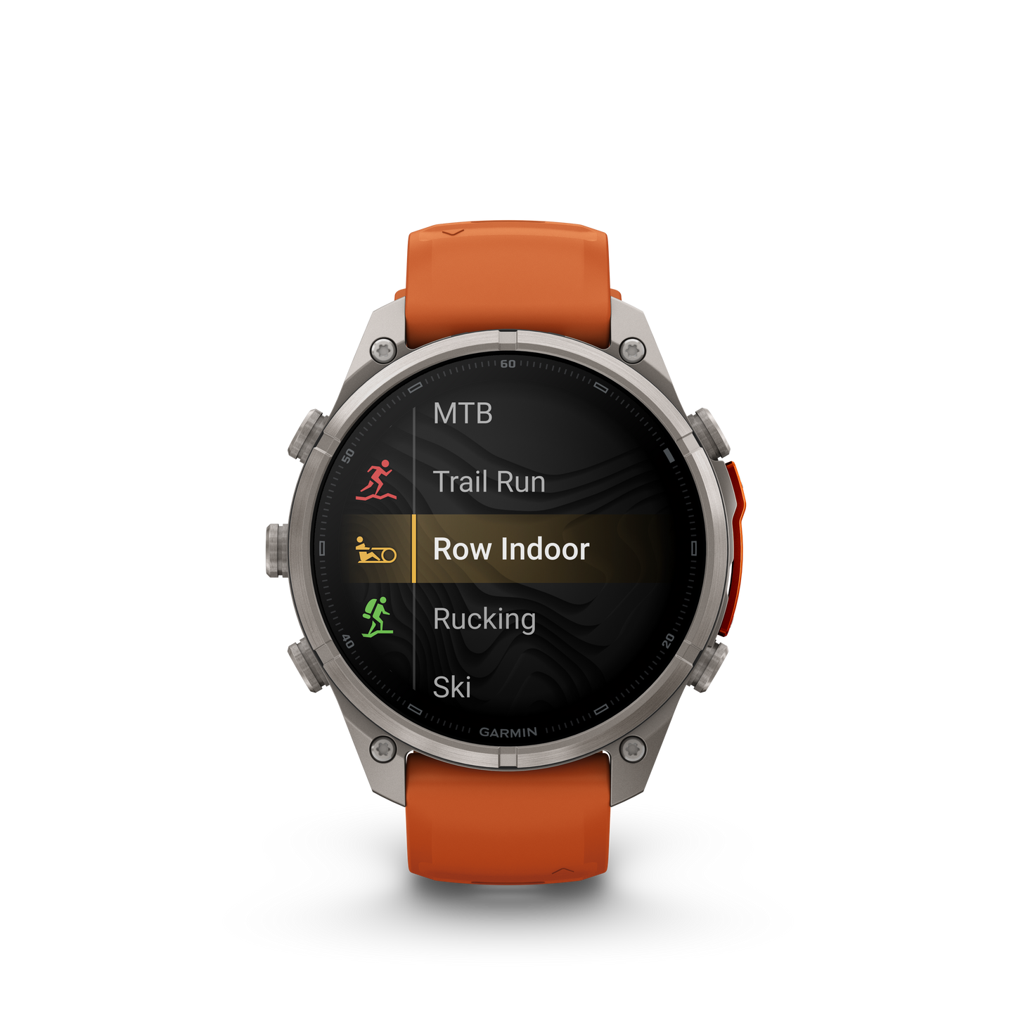 Garmin Fenix 9 Pro inReach AMOLED, (47mm), Titanium w/ Orange Silicone Band (010-04336-05)