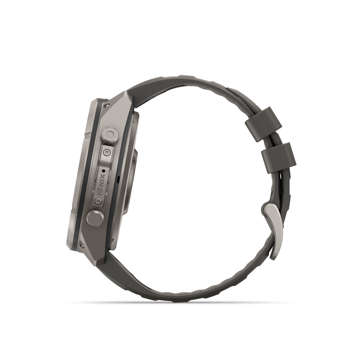 Garmin Fenix 9 Pro Solar titanium 51mm smartwatch with gray silicone band