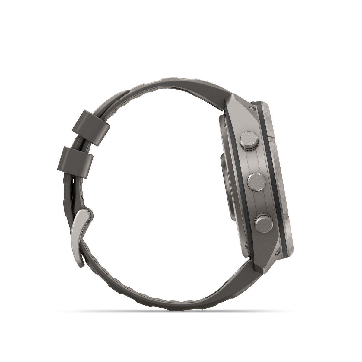 Garmin Fenix 9 Pro Solar smartwatch, 51mm titanium case with gray-silver silicone band