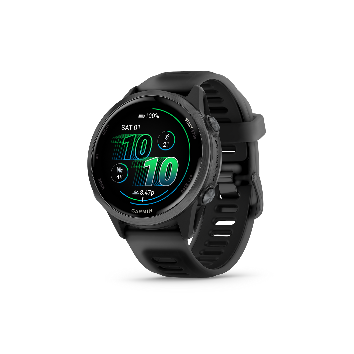 Garmin Forerunner 570 smartwatch, 42mm slate-gray case with black band