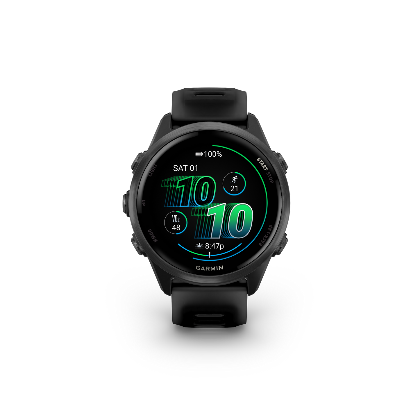 Garmin Forerunner 570 smartwatch, 42mm slate gray case with black band