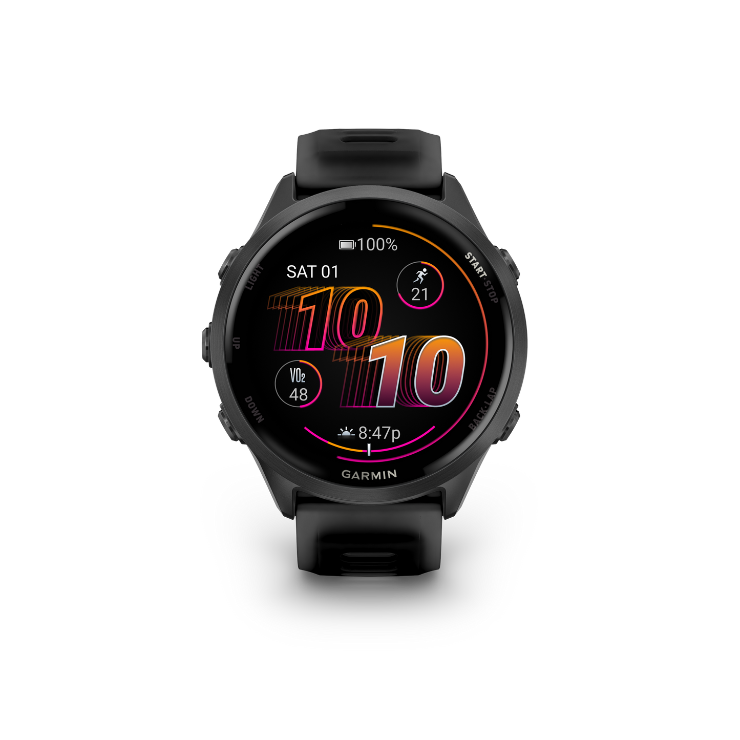 Garmin Forerunner 570 smartwatch, 47mm slate gray case with black band