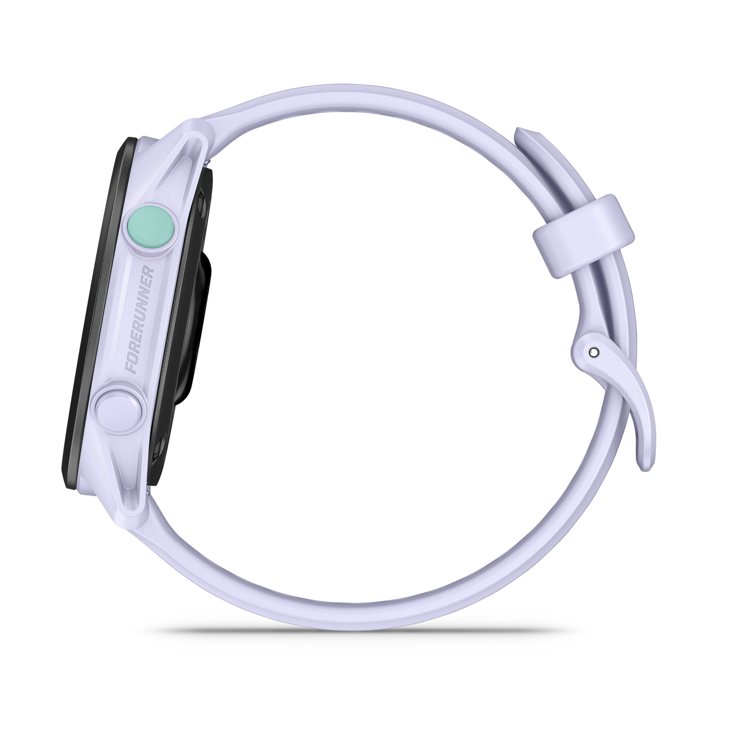 Garmin Forerunner 70 GPS fitness smartwatch with cool lavender strap and mint button