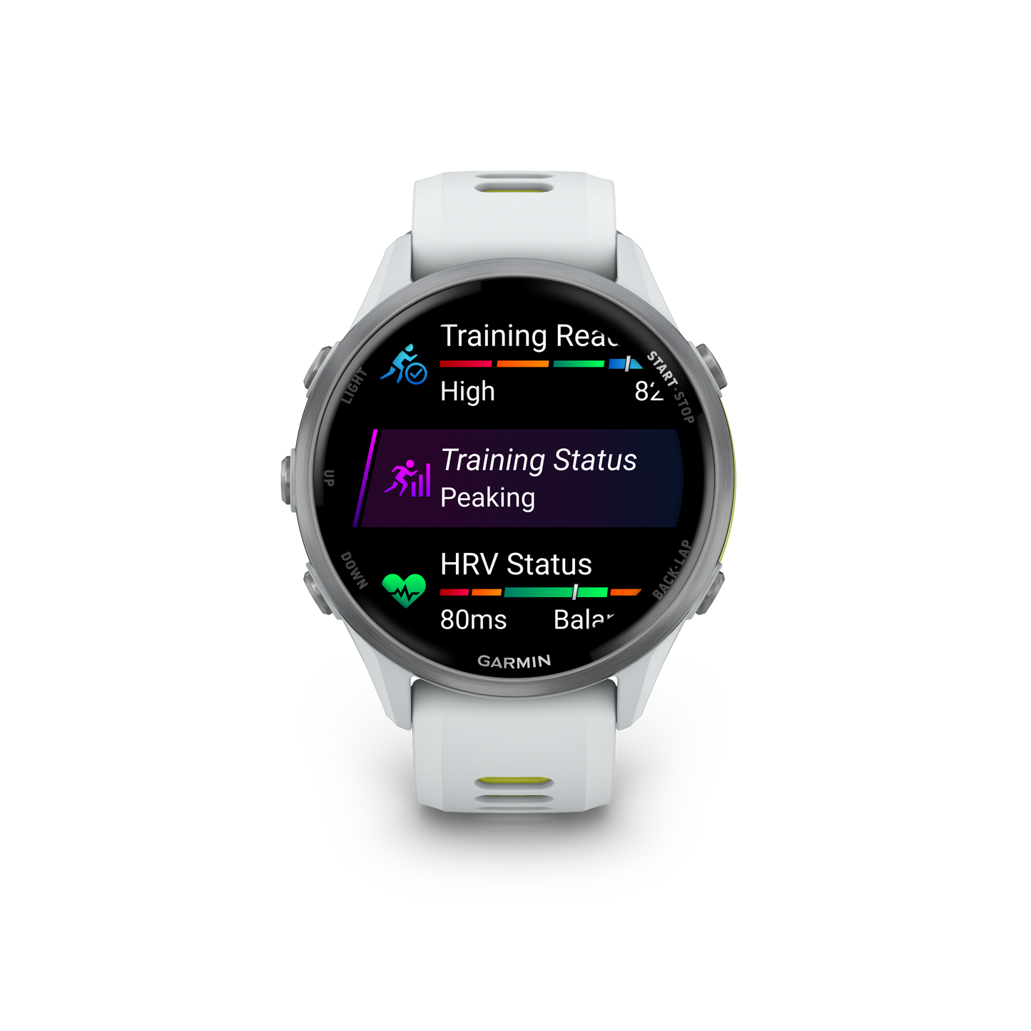 Garmin Forerunner 970, Titanium with Whitestone/Amp Yellow Band (010-02969-01) by Garmin