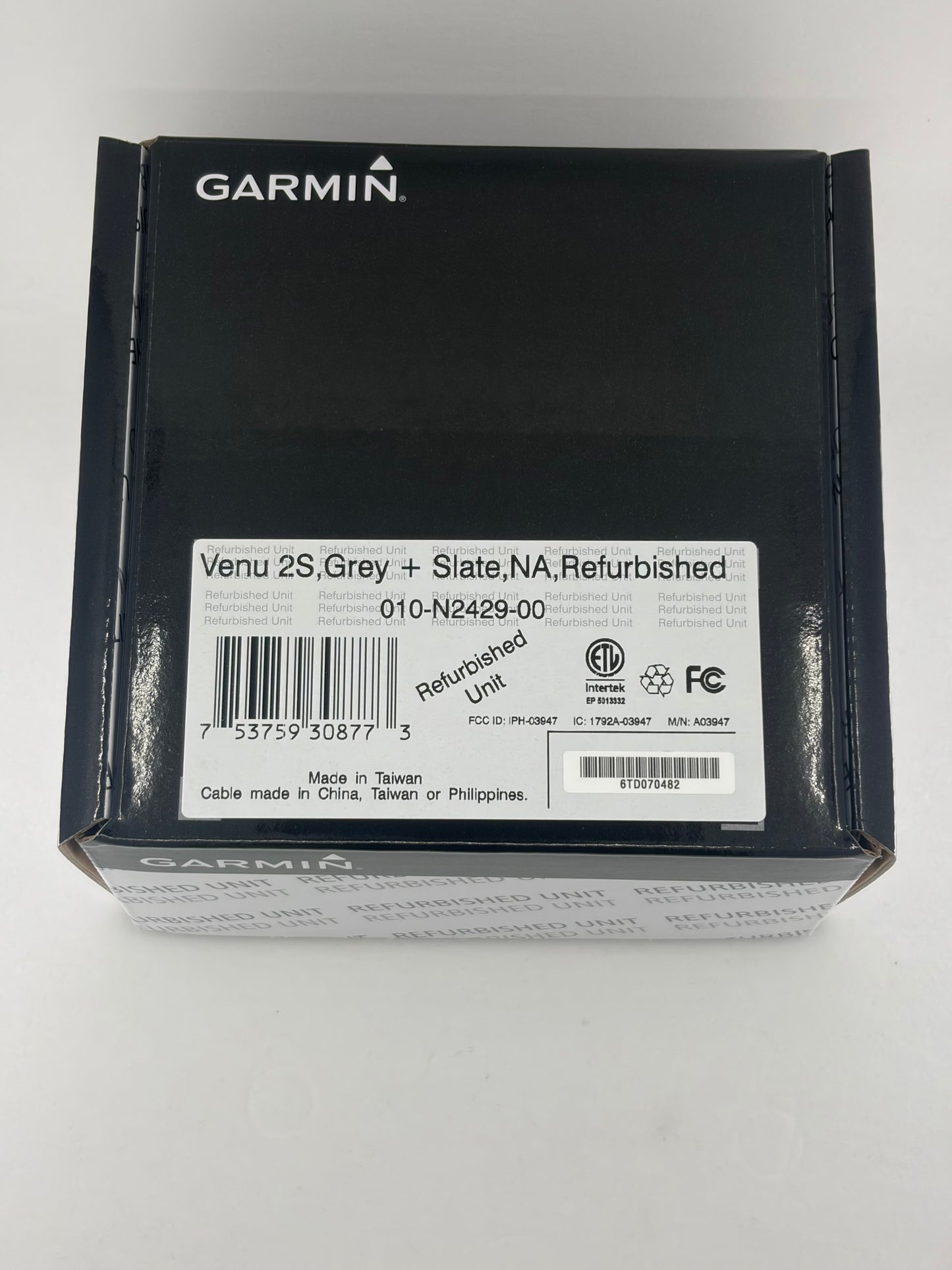 Reloj inteligente con GPS y bisel de pizarra y caja de grafito Garmin Venu 2s (reacondicionado certificado por Garmin)