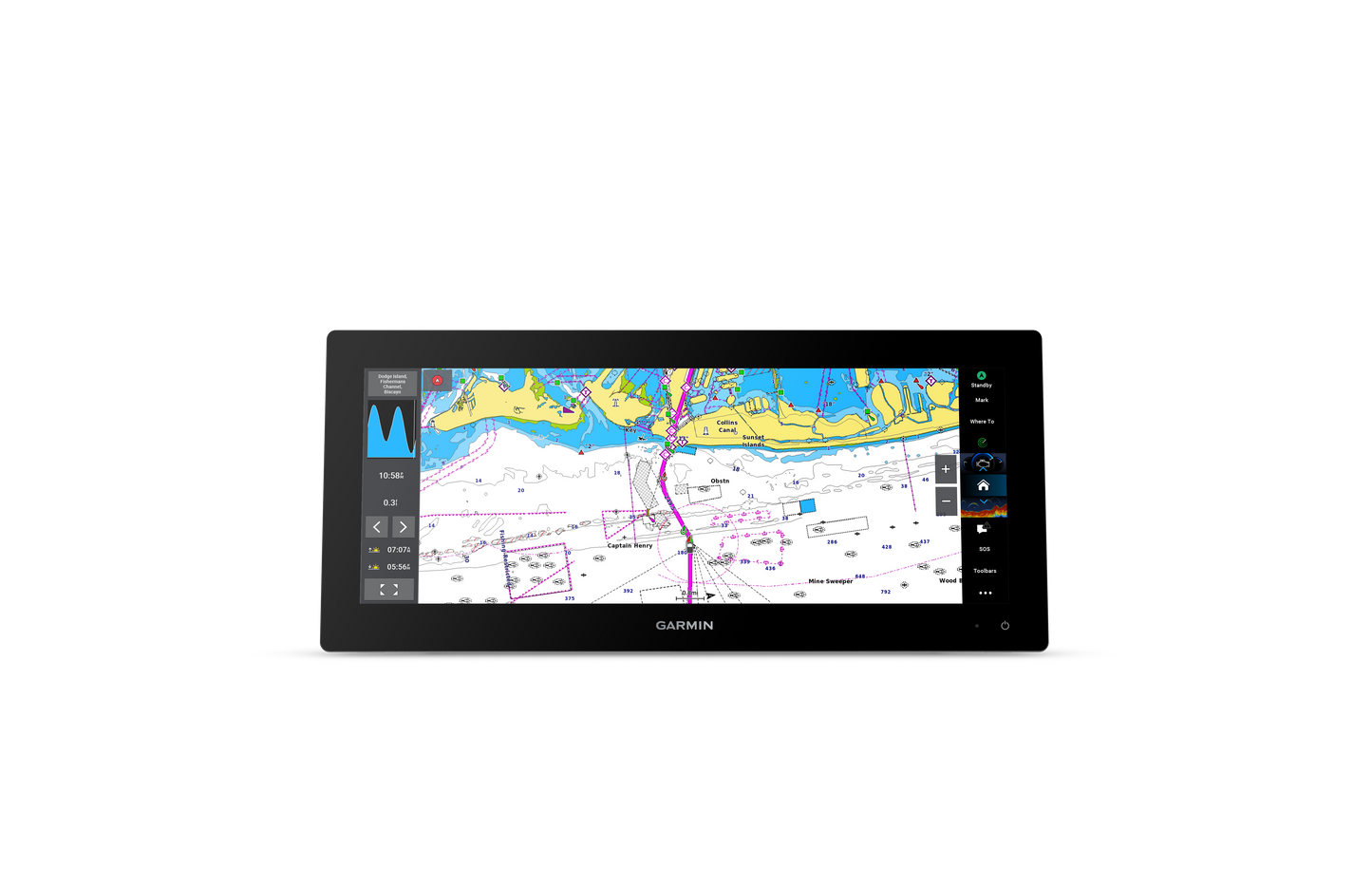 Garmin GPSMAP 1523xsv marine chartplotter with SideVu, ClearVu and Traditional CHIRP sonar and worldwide basemap