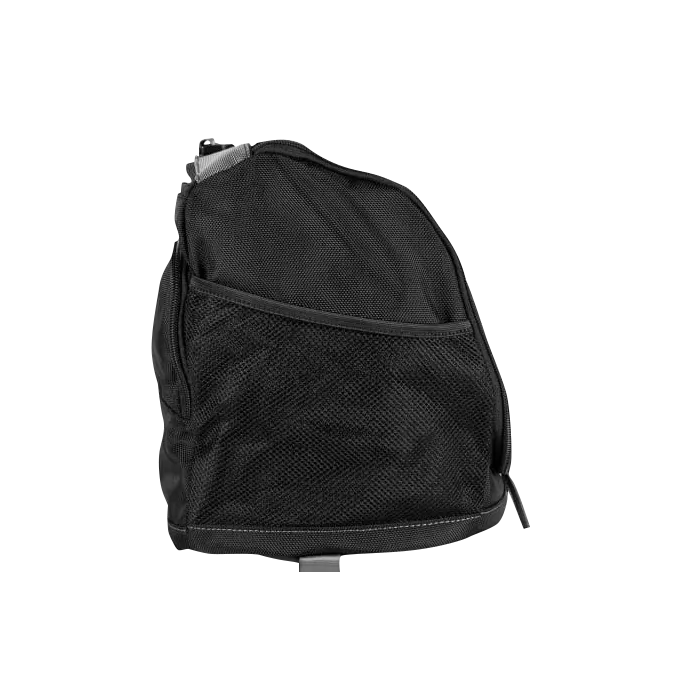 Carrying case, black with front mesh pocket and zippered compartments