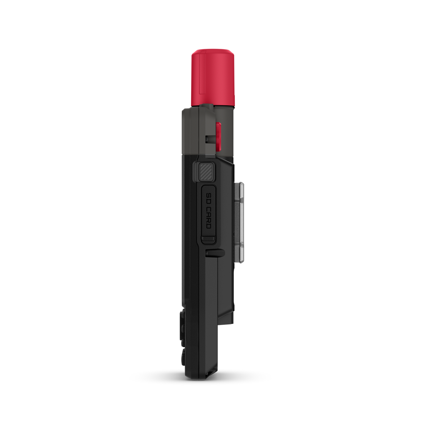 Garmin GPSMAP H1i Plus handheld GPS with inReach; black rugged body with red cap.