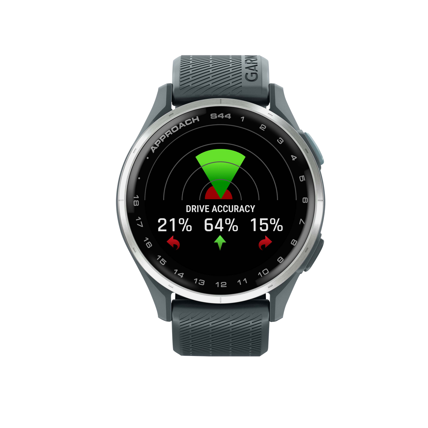 Garmin Approach S44, Silver Bezel/Twilight Band, Golf GPS Smartwatch & Rangefinder (010-03009-01) by Garmin