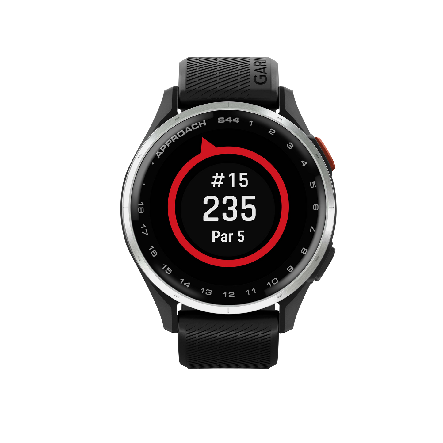 Garmin Approach S44, Silver Bezel/Black Band, Golf GPS Smartwatch & Rangefinder (010-03009-00) by Garmin