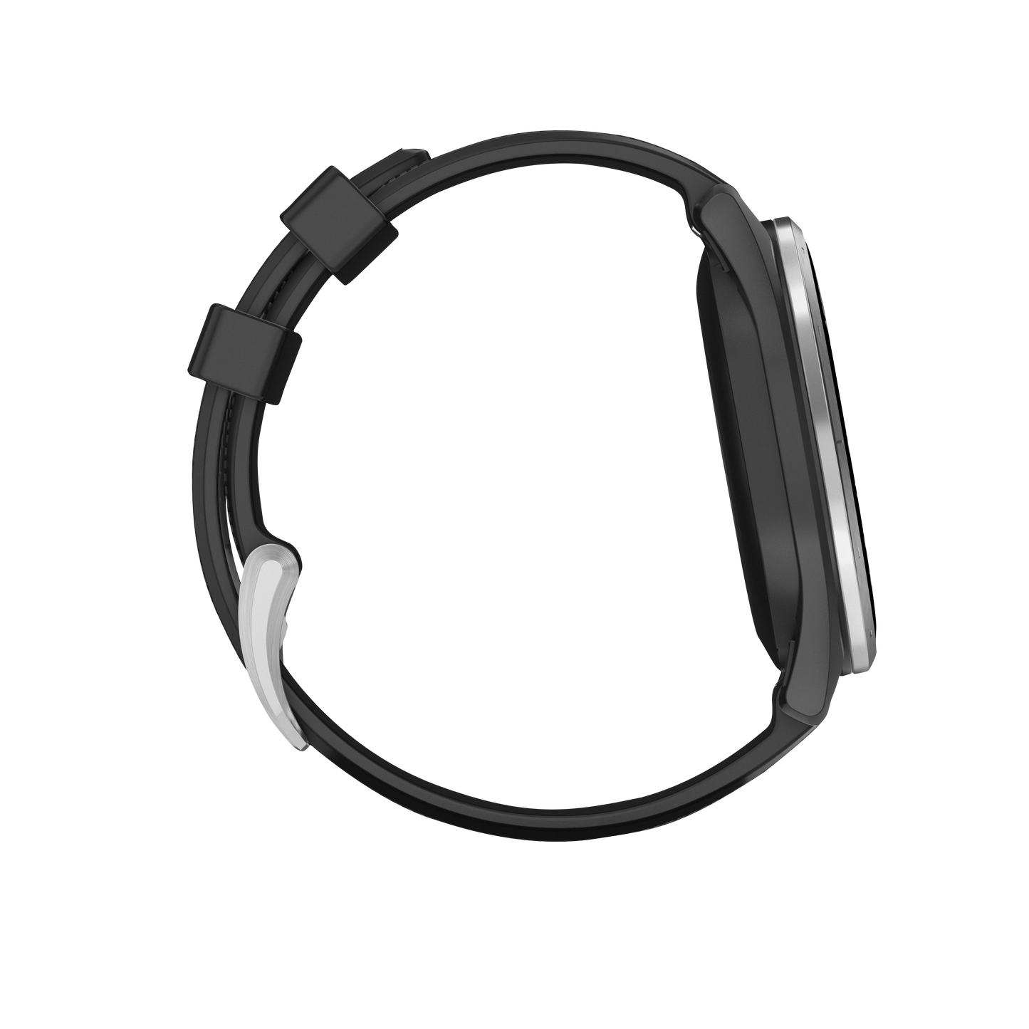 Garmin Approach S44 golf GPS smartwatch with silver bezel and black band (010-03009-00)