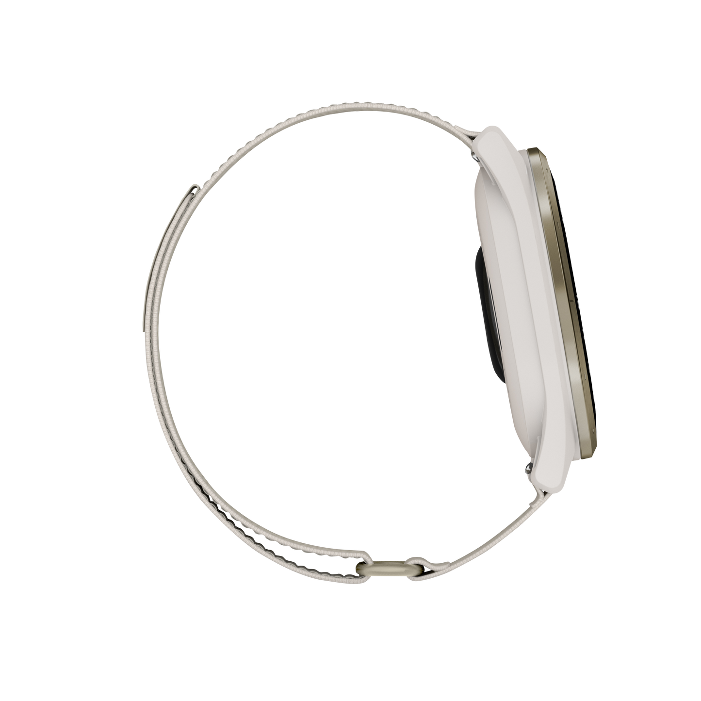 Garmin Approach S50, Gold Bezel/Ivory ComfortFit Nylon Band, Golf GPS Smartwatch & Rangefinder (010-03010-01) by Garmin