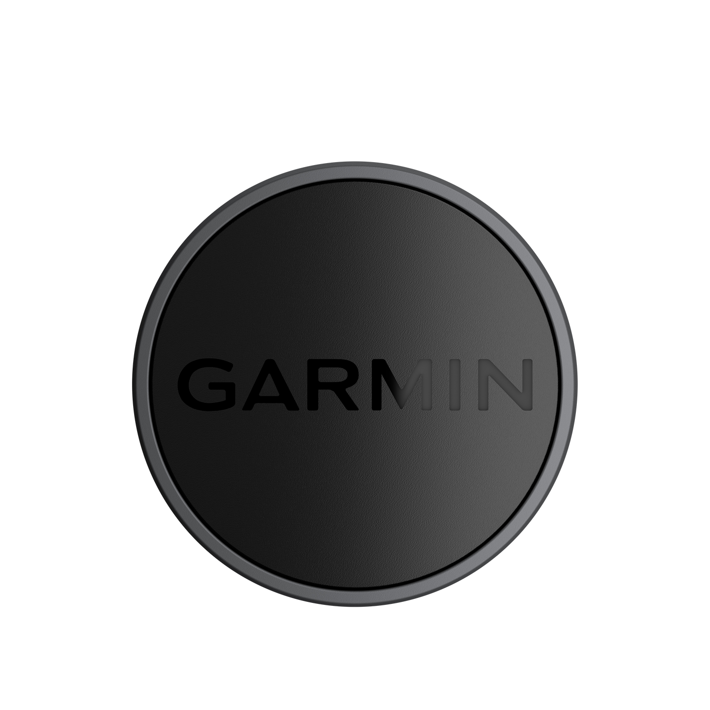 Garmin circular logo badge on a dark textured surface