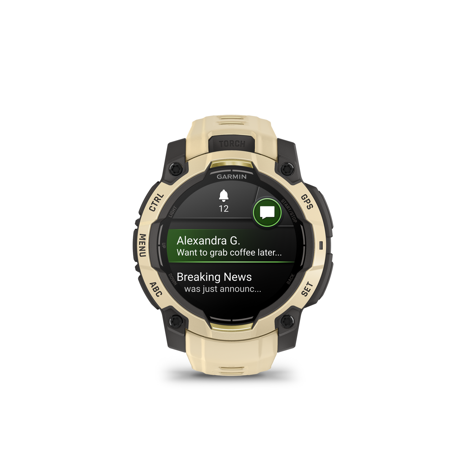 Garmin Instinct 3 smartwatch, 45mm AMOLED, citrine with citrine band