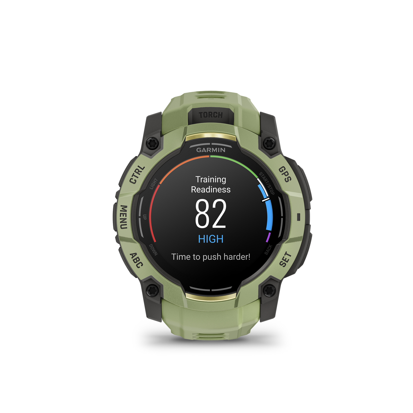 Garmin Instinct 3 AMOLED smartwatch, 50mm Fern Green case with Fern Green band, rugged GPS fitness watch