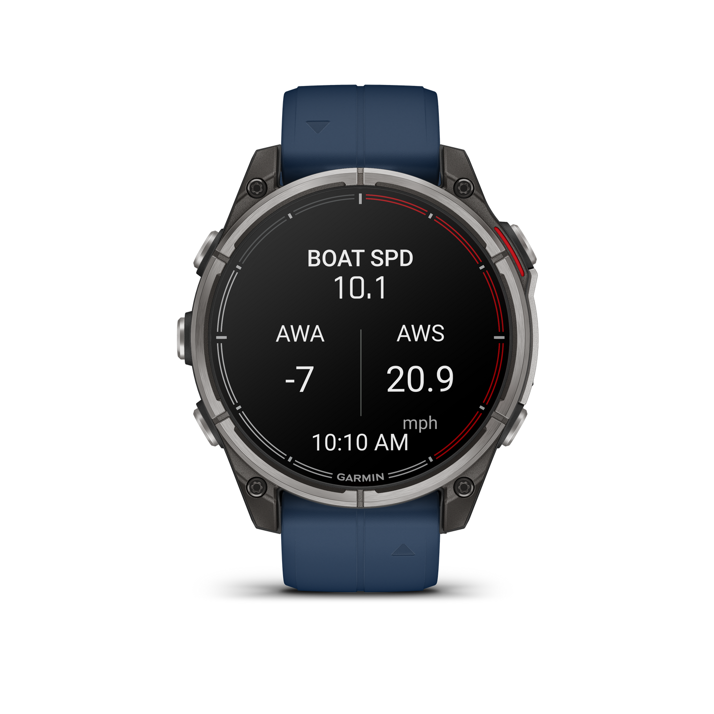 Garmin Quatix 8 marine GPS smartwatch with blue strap, 51mm AMOLED display