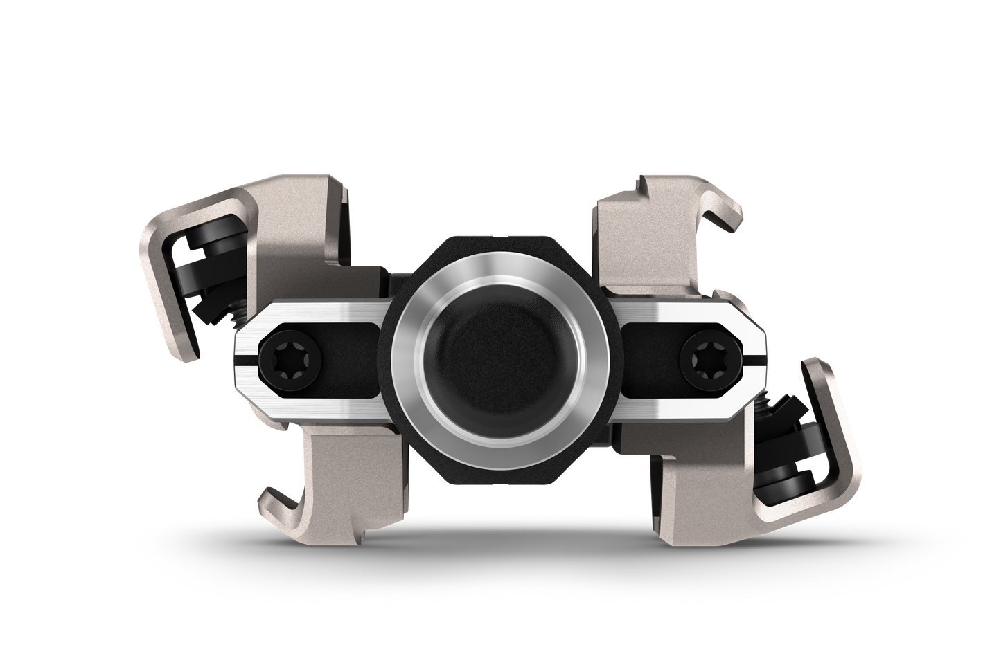 Garmin Rally XC210 dual-sensing power meter crank spider, metallic silver finish