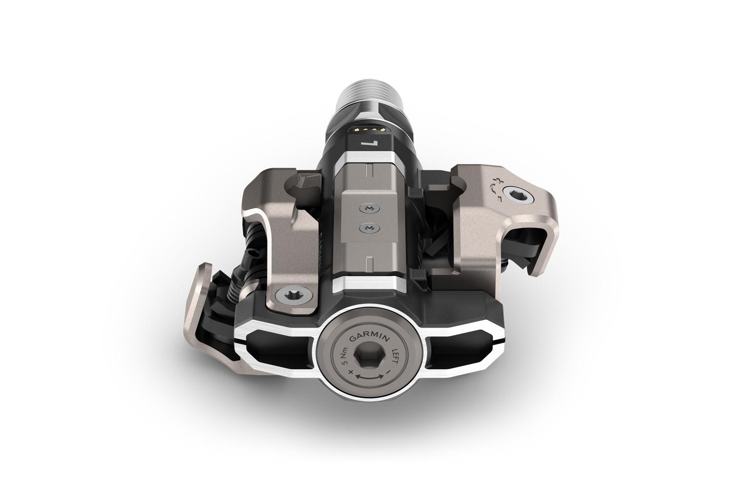 Garmin Rally XC210 dual-sensing power meter crank, gray metallic finish