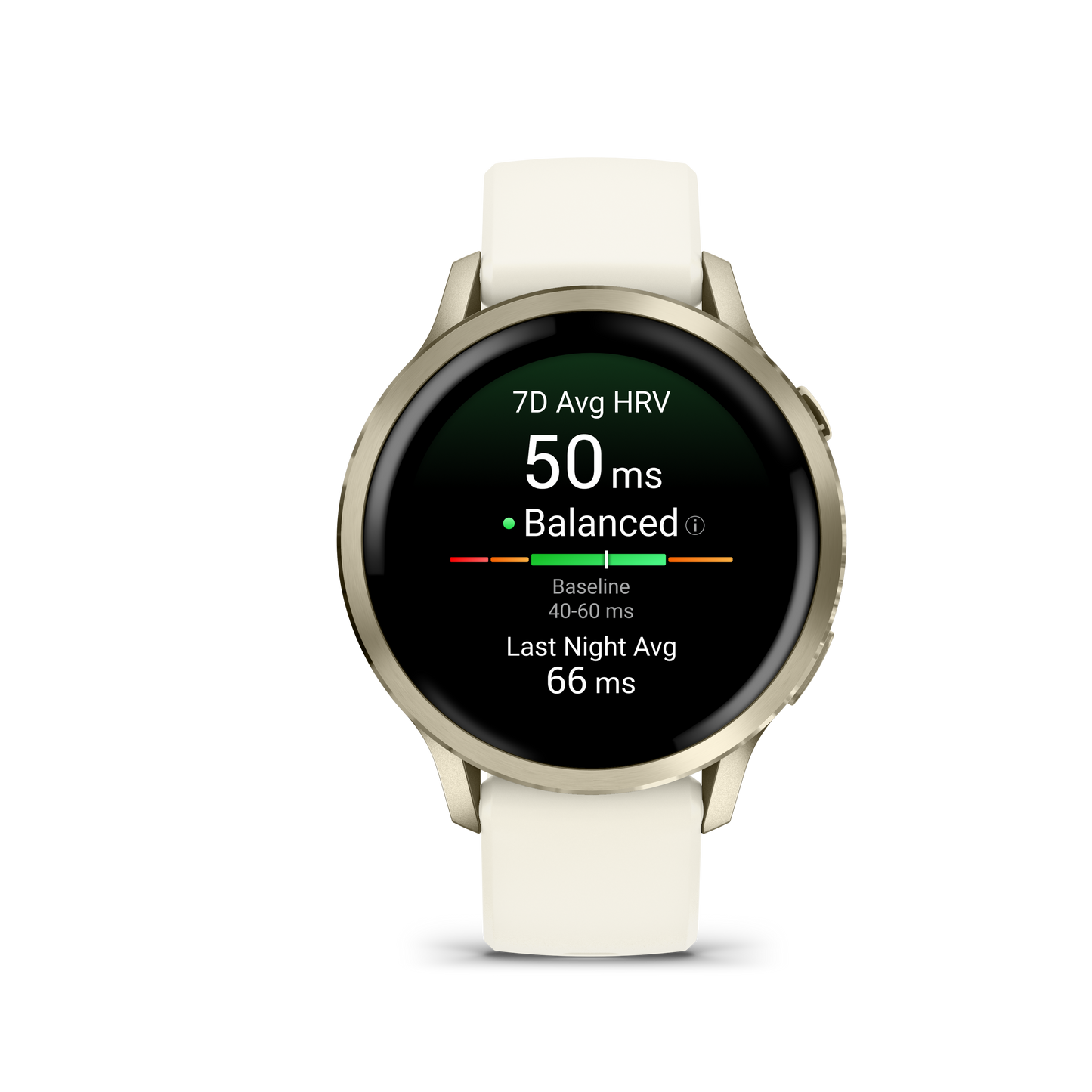 Garmin Venu 4, 41mm, Lunar Gold with Bone Silicone Band (010-03013-00) by Garmin