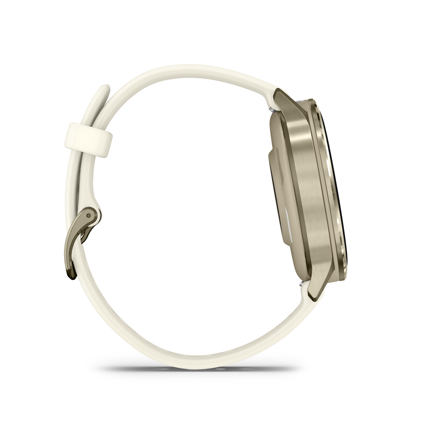 Garmin Venu 4 smartwatch, 41mm Lunar Gold case with Bone Silicone Band