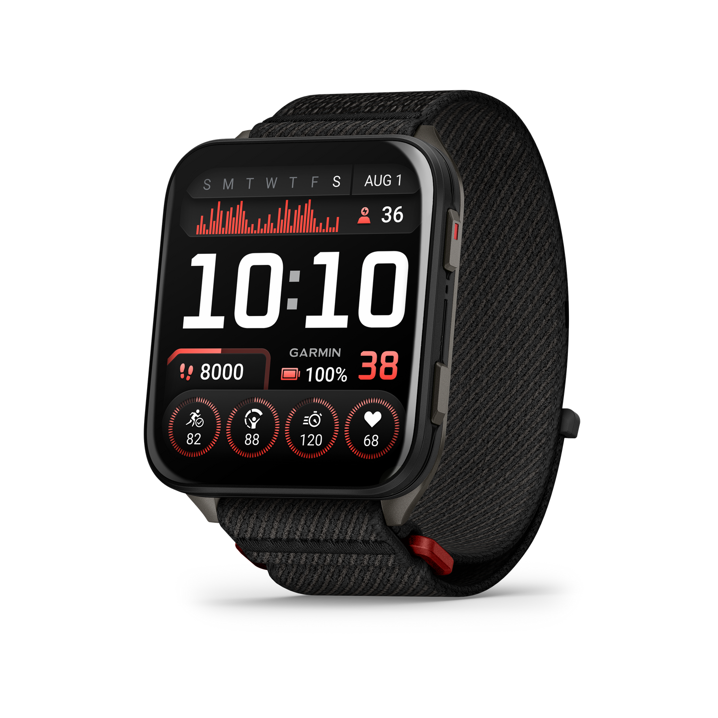 Garmin Venu X1 smartwatch, black with slate titanium case and black ComfortFit band (010-02980-00)