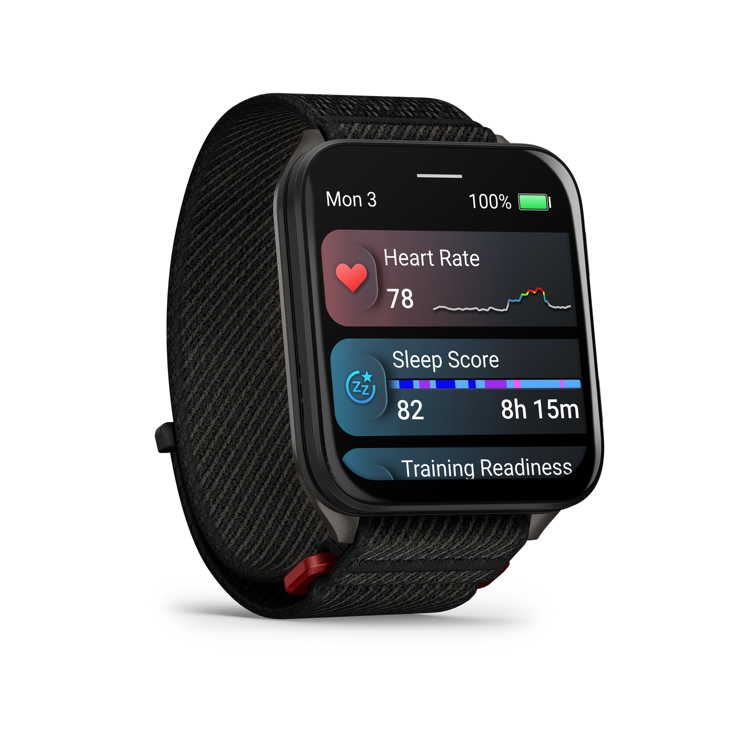 Garmin Venu X1 smartwatch, black slate titanium case with black ComfortFit band (010-02980-00)