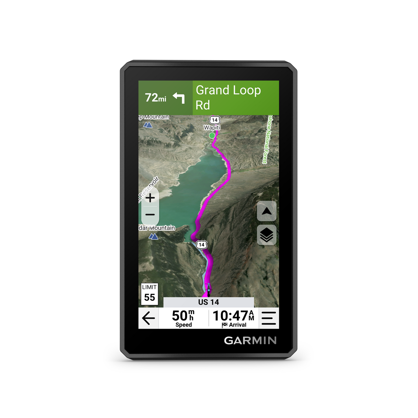 Garmin Zumo XT3 motorcycle GPS navigator with 4.7-inch display, black device.