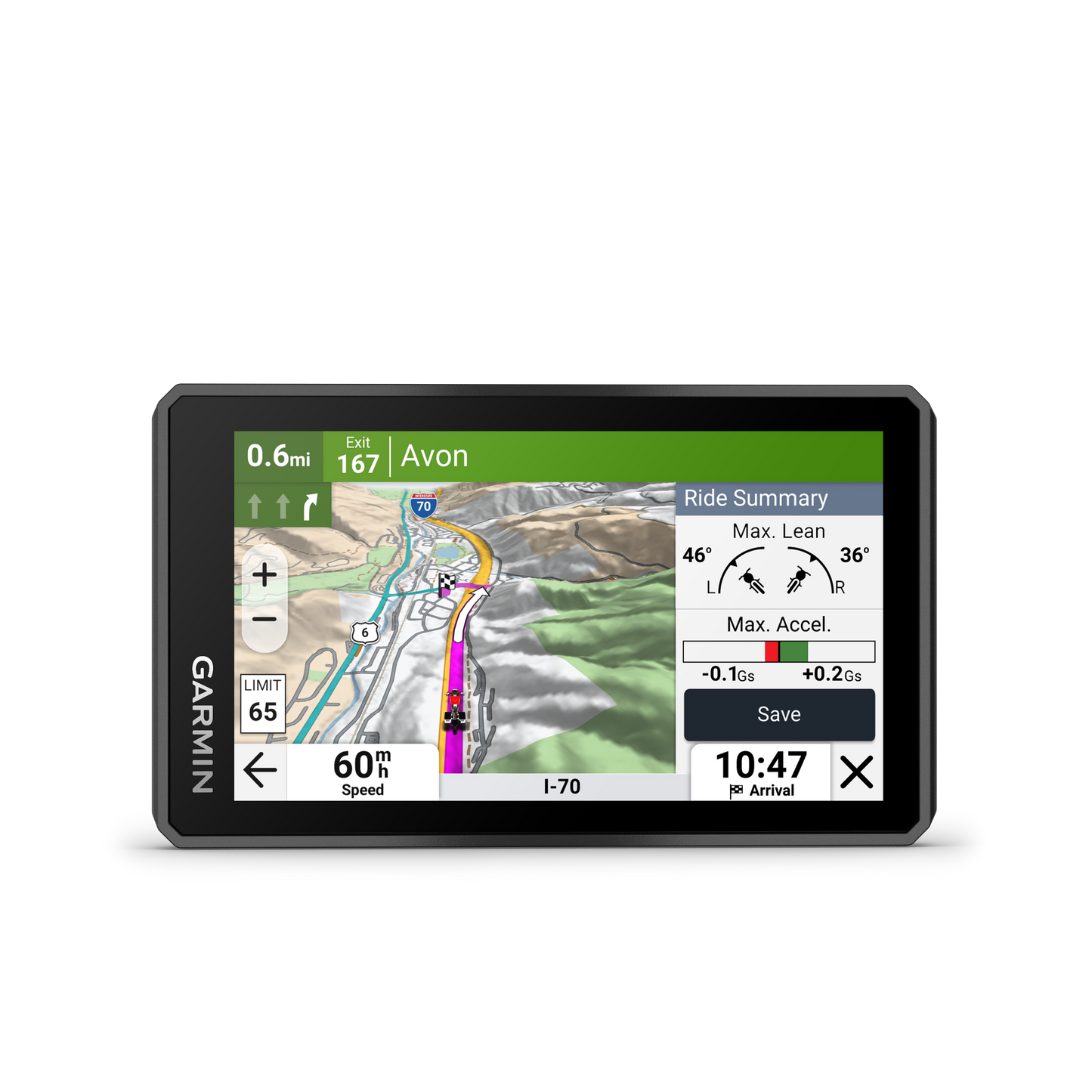Garmin Zumo XT3 motorcycle GPS navigator with a 4.7-inch display and black rugged housing