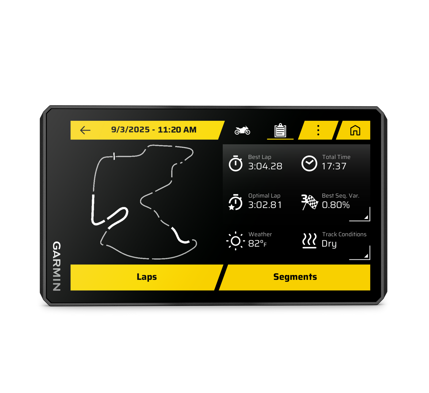 Garmin Zumo XT3 motorcycle GPS navigator with 6-inch display and rugged black frame.