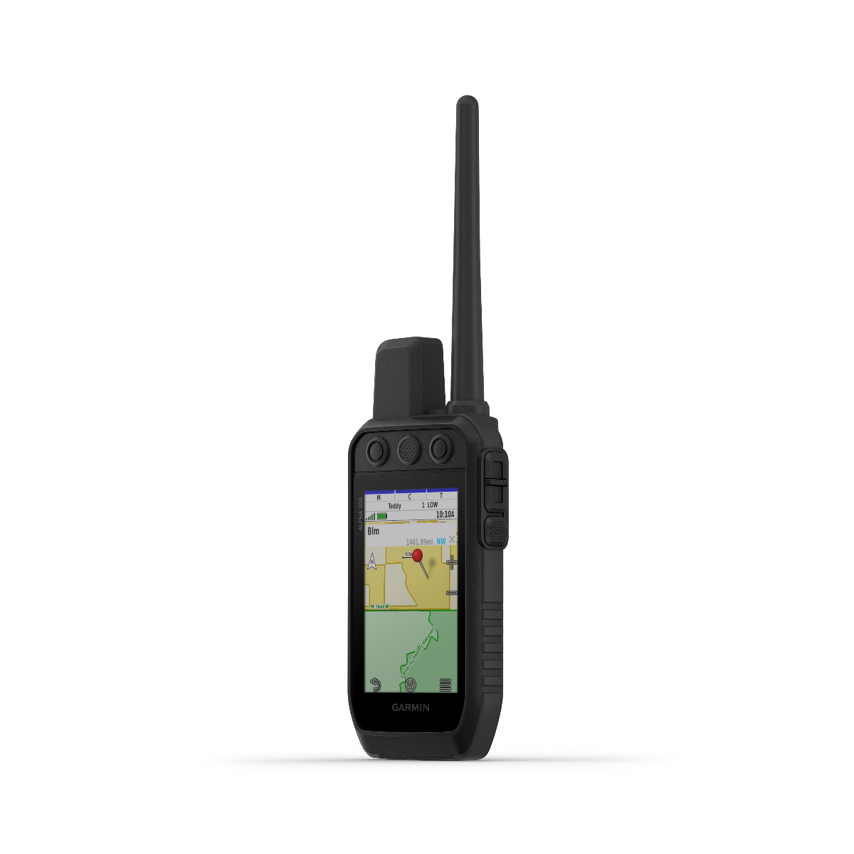 Garmin Alpha 200 handheld GPS dog-tracking device, black with antenna