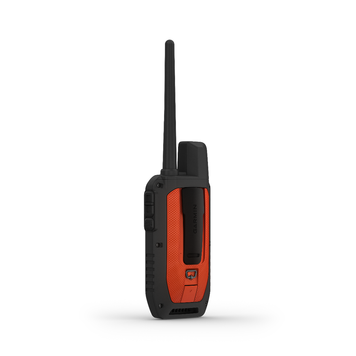 Garmin Alpha 200 handheld dog tracking device with orange panel and tall antenna