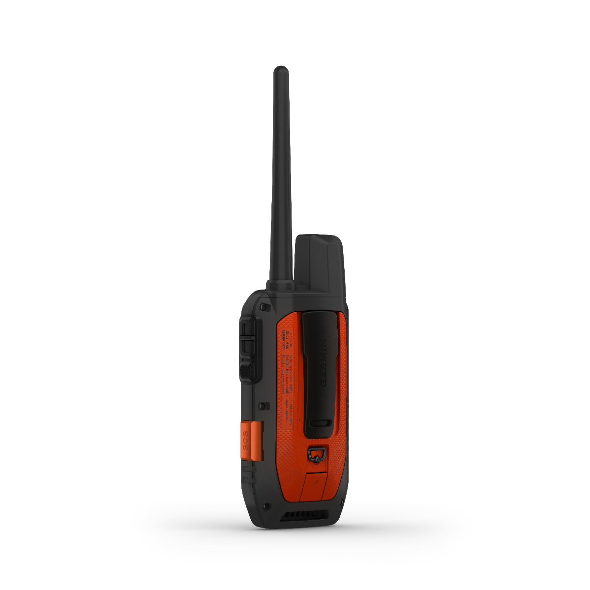 Garmin Alpha 200i handheld dog tracking device in black and orange