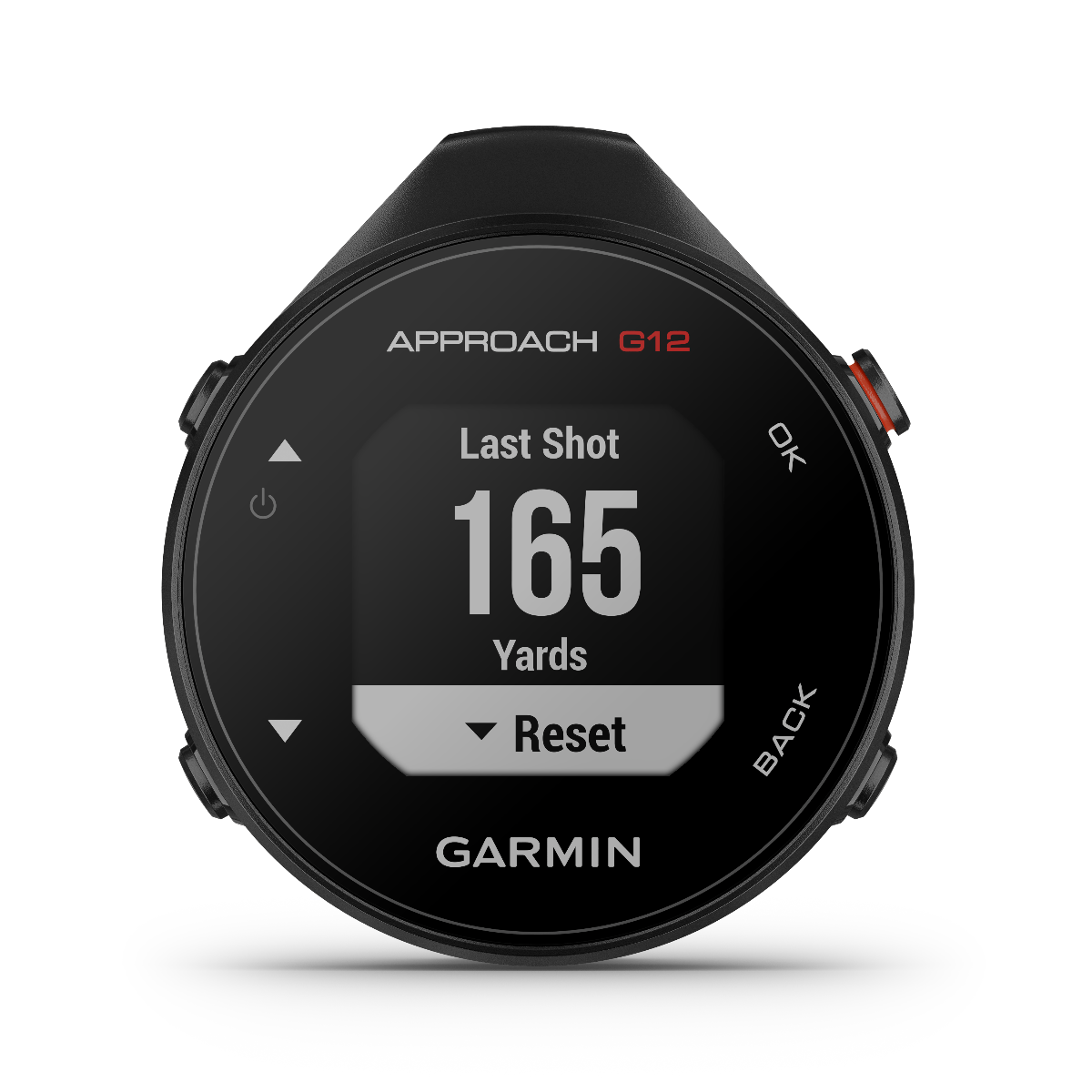 Garmin Approach G12 golf GPS & rangefinder, certified refurbished, black round watch-style device