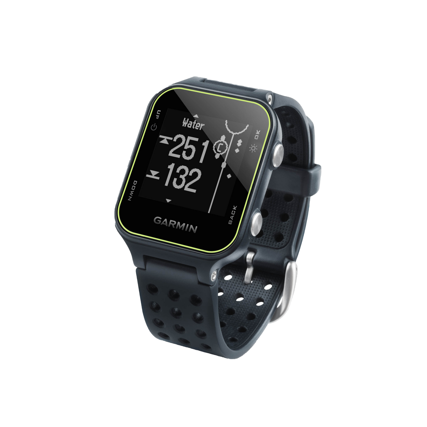 Garmin Approach S20 slate golf GPS smartwatch with rangefinder, certified refurbished
