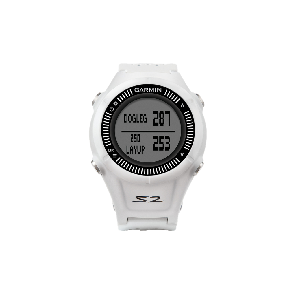 Garmin Approach S2 white golf GPS smartwatch with rangefinder, refurbished