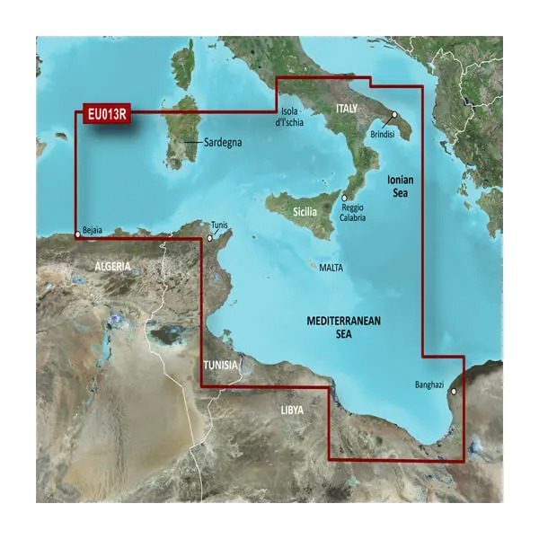 Garmin Italy Southwest and Tunisia Charts BlueChart g3 | HXEU013R | microSD/SD by Garmin