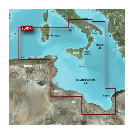 Garmin Italy Southwest and Tunisia Charts BlueChart g3 | HXEU013R | microSD/SD by Garmin