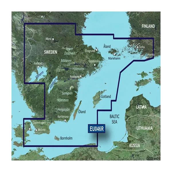 BlueChart g3 map for Garmin Sweden: Southeast coastal and inland waters, HXEU046R microSD card