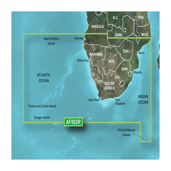 Garmin Africa, Southern Coastal and Inland Charts BlueChart g3 Vision | VAF002R | microSD/SD (010-C0748-00) by Garmin