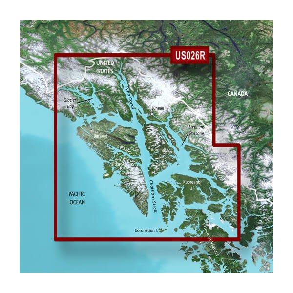 Garmin U.S., Alaska, Wrangell to Juneau-Sitka Coastal Charts BlueChart g3 Vision | VUS026R | microSD/SD by Garmin
