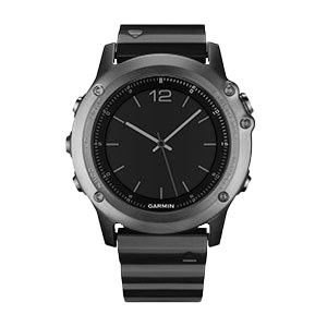 Garmin Fenix 3 Sapphire smart watch with metal band, black dial