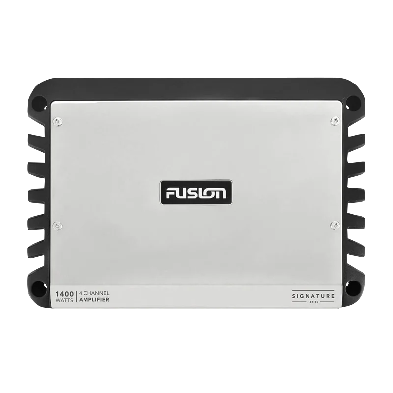 Garmin Fusion Signature Series 1400W 4-channel marine amplifier, silver with black endplates