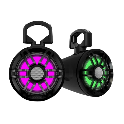 Garmin Tread Audio System 6.5-inch XS-LED Tower Speakers, pink and green LED rings (pair)