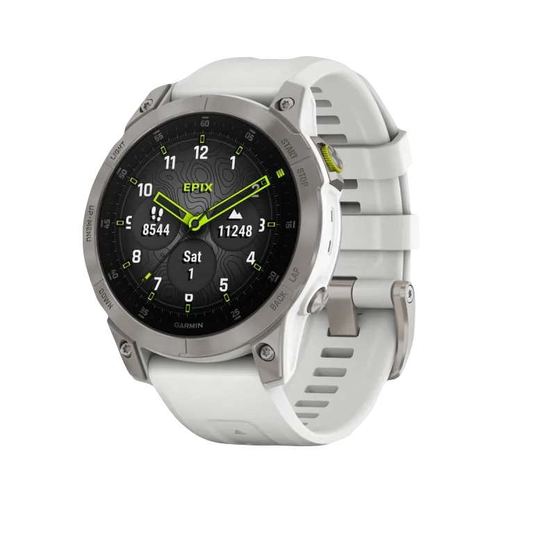 Garmin Epix Gen 2 Sapphire smartwatch, 47mm, white band, refurbished