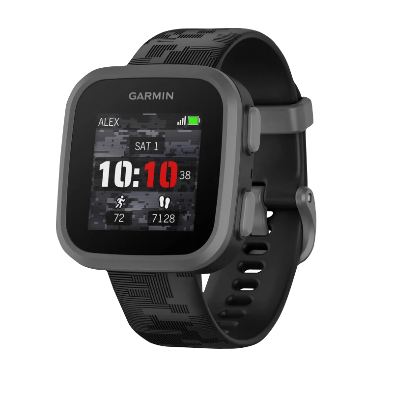 Garmin Bounce Black Camo smartwatch with camo-pattern strap