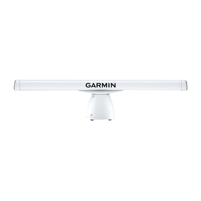 Garmin open-array radar GMR 1234/1236 xHD3 on white pedestal