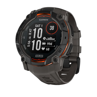 Garmin Instinct 3 Solar, (50mm) Black with Charcoal Band (010-02935-00) by Garmin