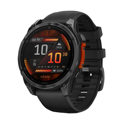 Garmin Fenix 8, 51 mm AMOLED, Slate Gray with Black Silicone Band (010-02905-00) by Garmin